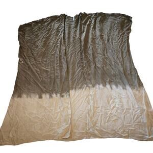 2/$30 Sage the label Oversized Army Green and Cream Sleeveless Duster Size M